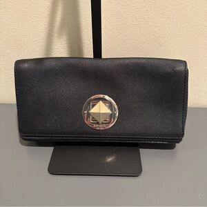 Kate Spade Black Leather Women's Clutch